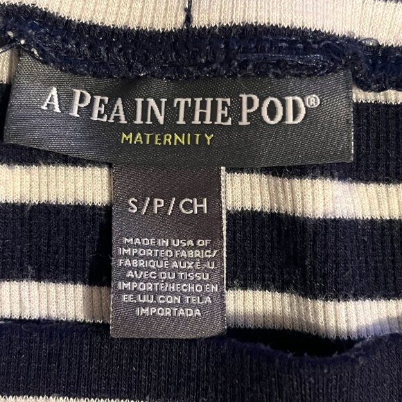 A Pea in the Pod Maternity Skirt S/P/CH Striped Maxi Knit Comfort USA Coastal - Picture 3 of 6